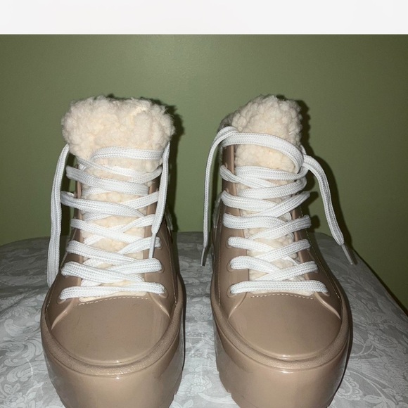 Melissa Shoes - NEW Melissa Tan Winter Rain Boots